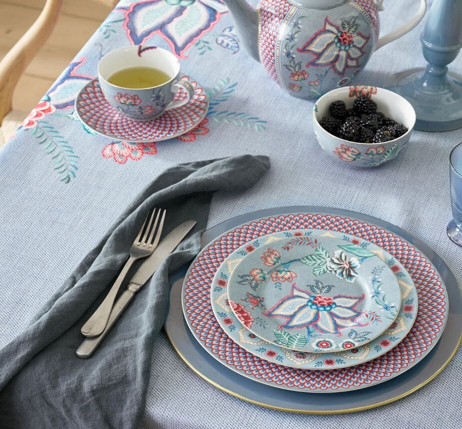 Mavi Porselen Petit Four Tabağı 12 Cm Flower Festival Collection by Pip Studio