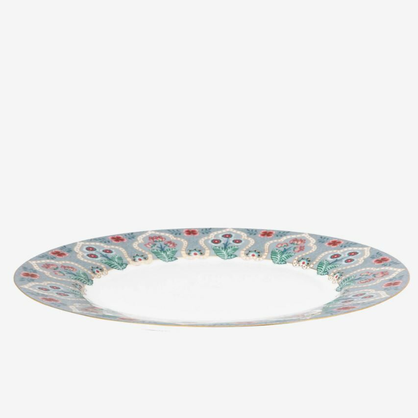 Mavi Porselen Kahvaltı Tabağı 21 Cm Flower Festival Collection by Pip Studio