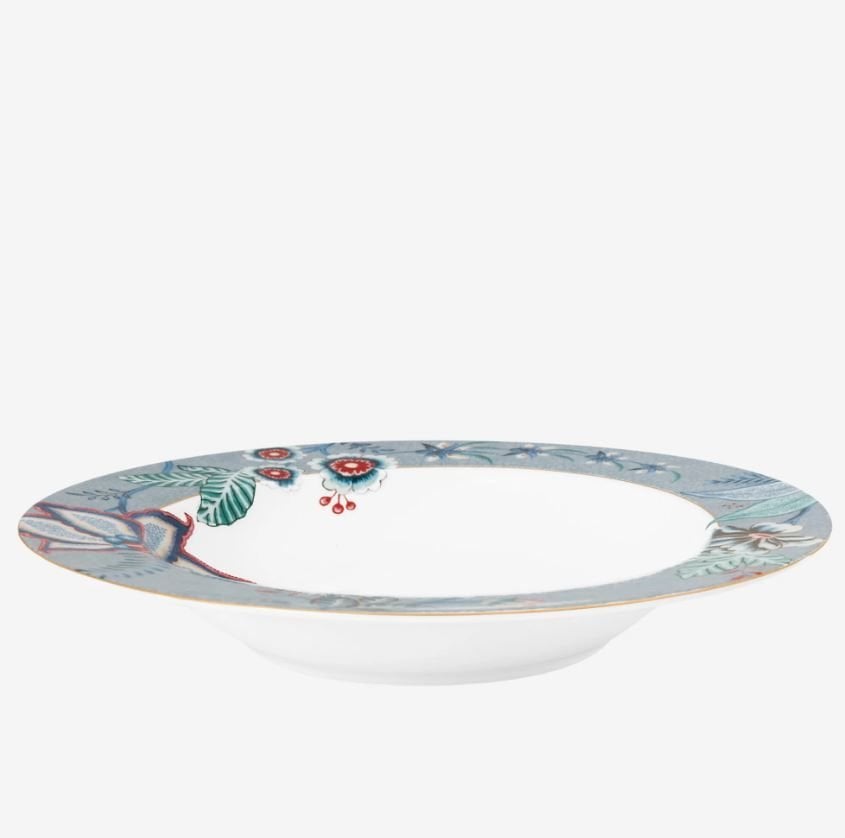 Mavi Porselen Çukur Tabak 21,5 Cm Flower Festival Collection by Pip Studio