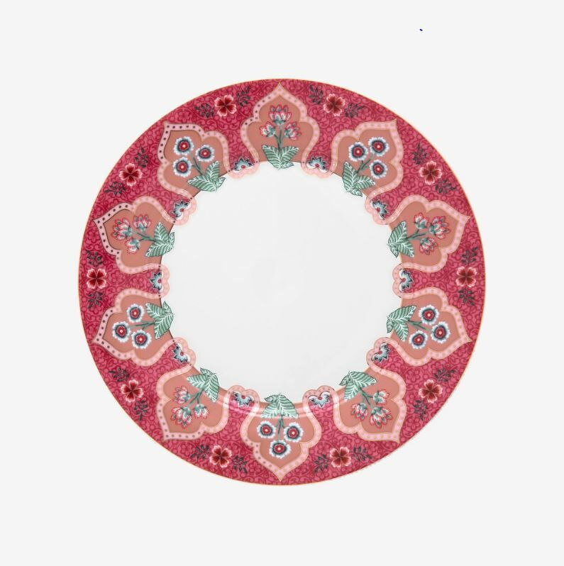 Kırmızı Porselen Kahvaltı Tabağı 21 Cm Flower Festival Collection by Pip Studio