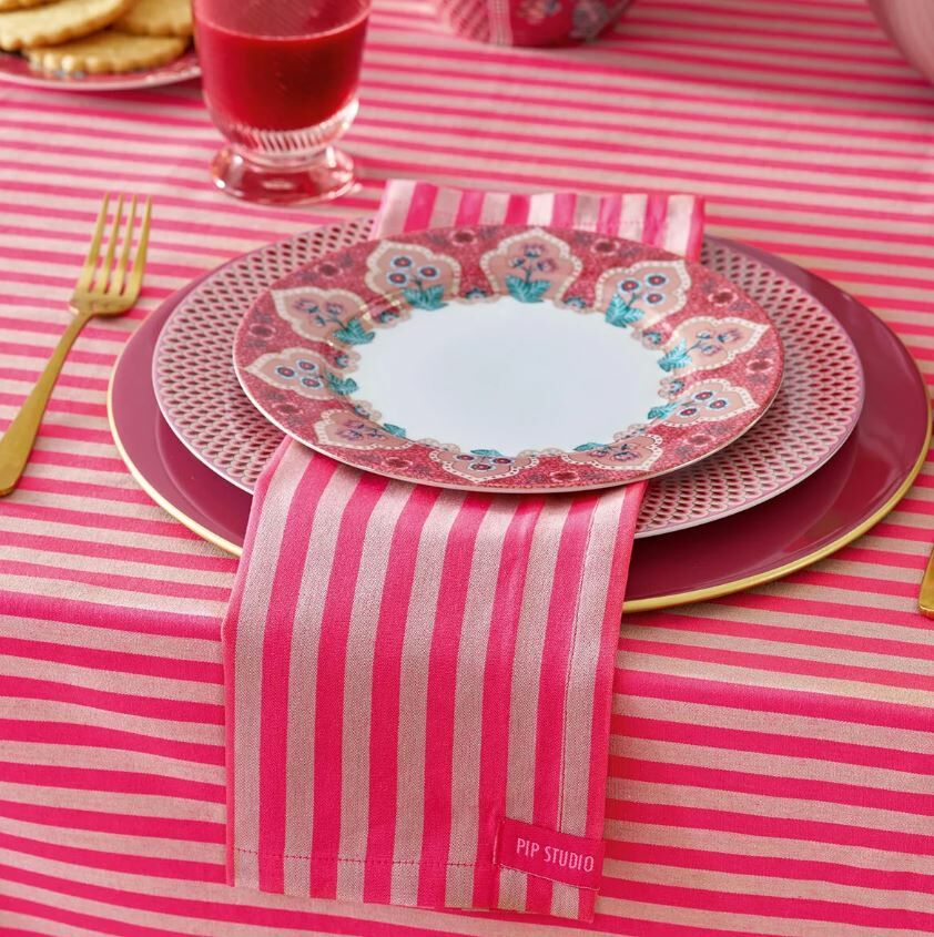 Kırmızı Porselen Kahvaltı Tabağı 21 Cm Flower Festival Collection by Pip Studio