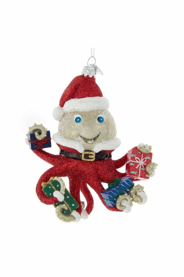 Araç Dikiz Aynası Süsü Noel Baba Kostümlü Ahtapot