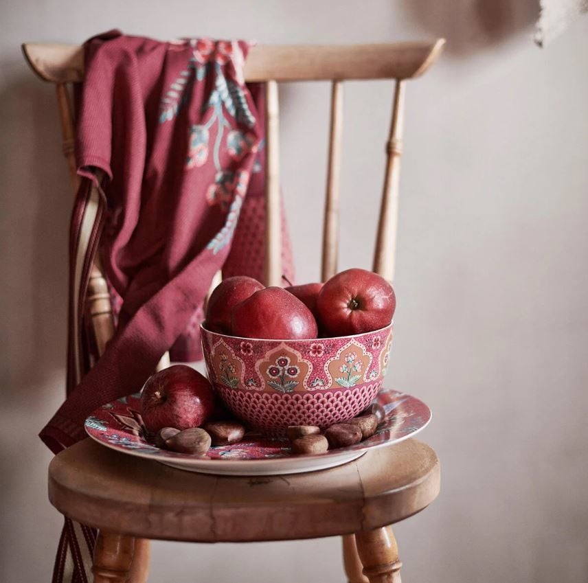 Kırmızı Porselen Supla 32 Cm Flower Festival Collection by Pip Studio