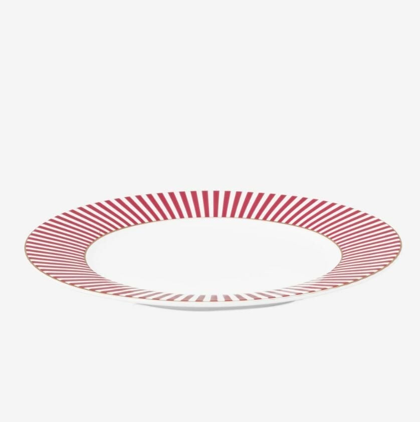 Pembe Porselen Pasta Tabağı 17 Cm Royal Stripes Collection by Pip Studio