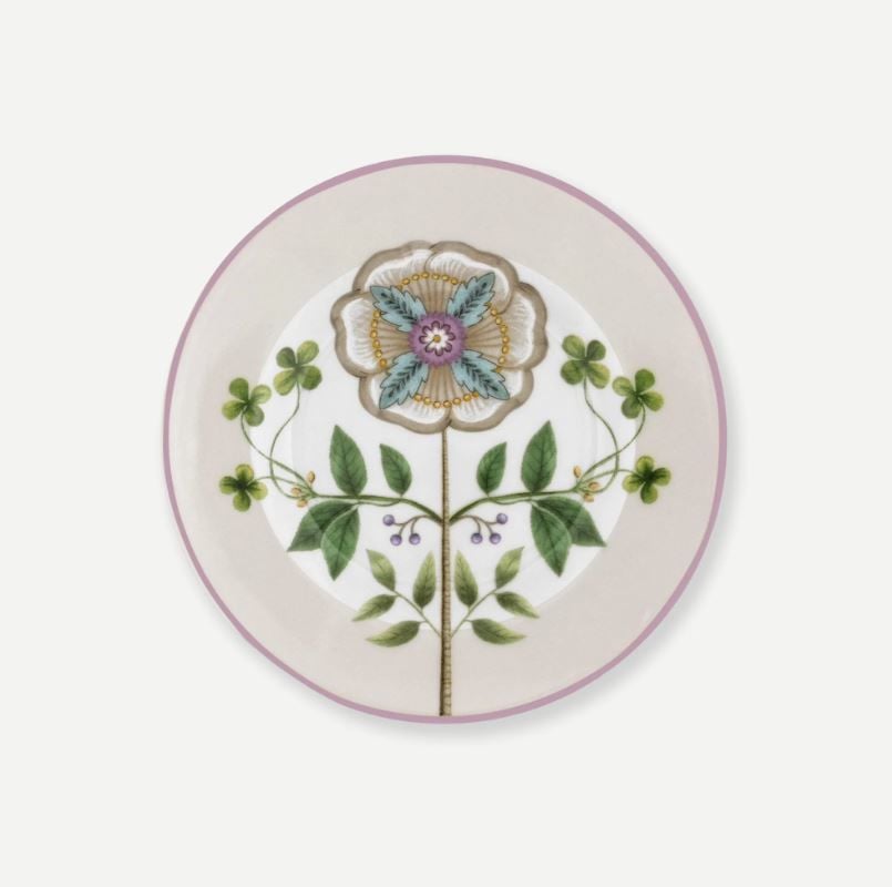 Beyaz Porselen Petit Four Tabağı 12 Cm Lily & Lotus Collection by Pip Studio