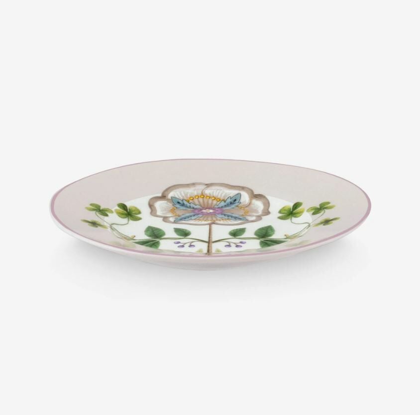 Beyaz Porselen Petit Four Tabağı 12 Cm Lily & Lotus Collection by Pip Studio