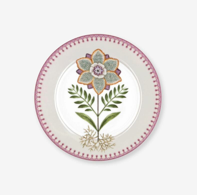 Beyaz Porselen Kahvaltı Tabağı 21 Cm Lily & Lotus Collection by Pip Studio