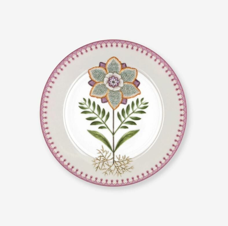 Beyaz Porselen Kahvaltı Tabağı 21 Cm Lily & Lotus Collection by Pip Studio