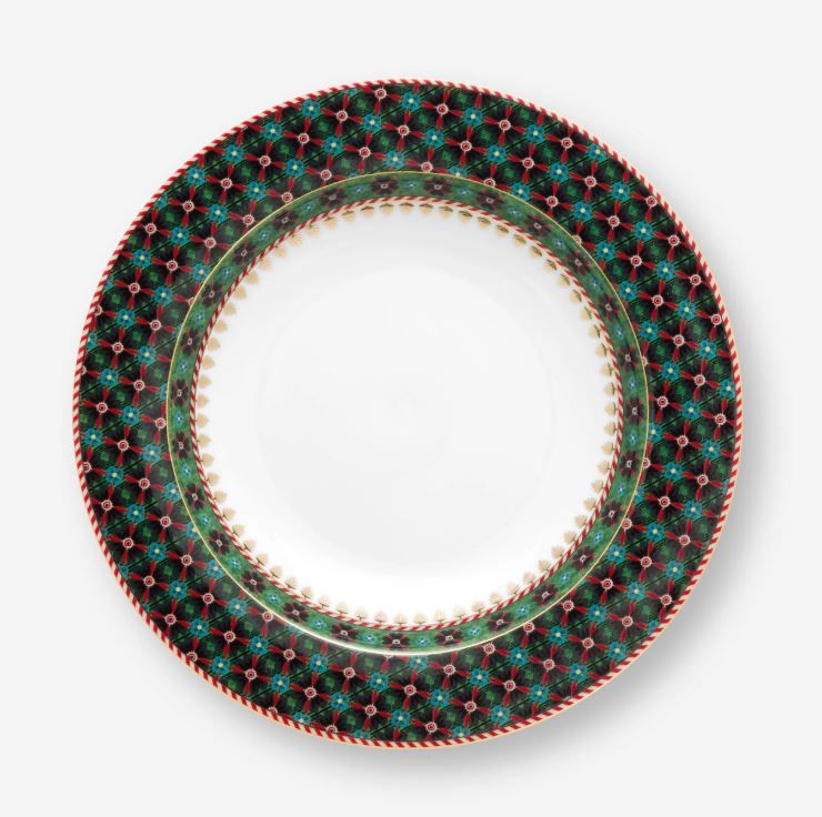 Yeşil Porselen Çukur Tabak 21,5 Cm Berry Blues Collection by Pip Studio