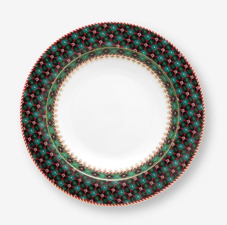 Yeşil Porselen Çukur Tabak 21,5 Cm Berry Blues Collection by Pip Studio