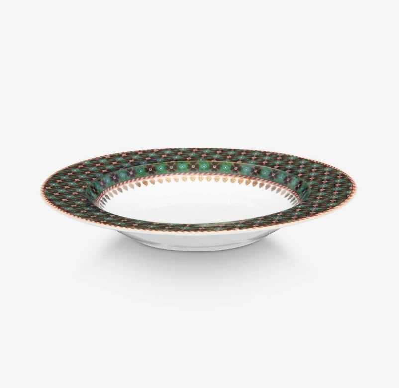 Yeşil Porselen Çukur Tabak 21,5 Cm Berry Blues Collection by Pip Studio