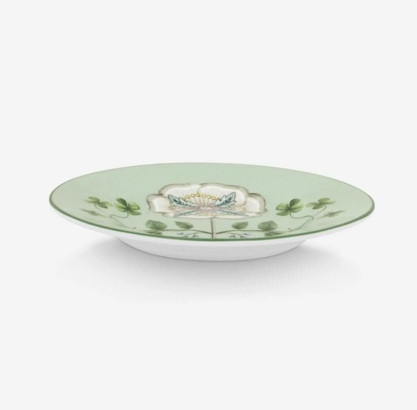 Yeşil Porselen Petit Four Tabağı 12 Cm Lily & Lotus Collection by Pip Studio
