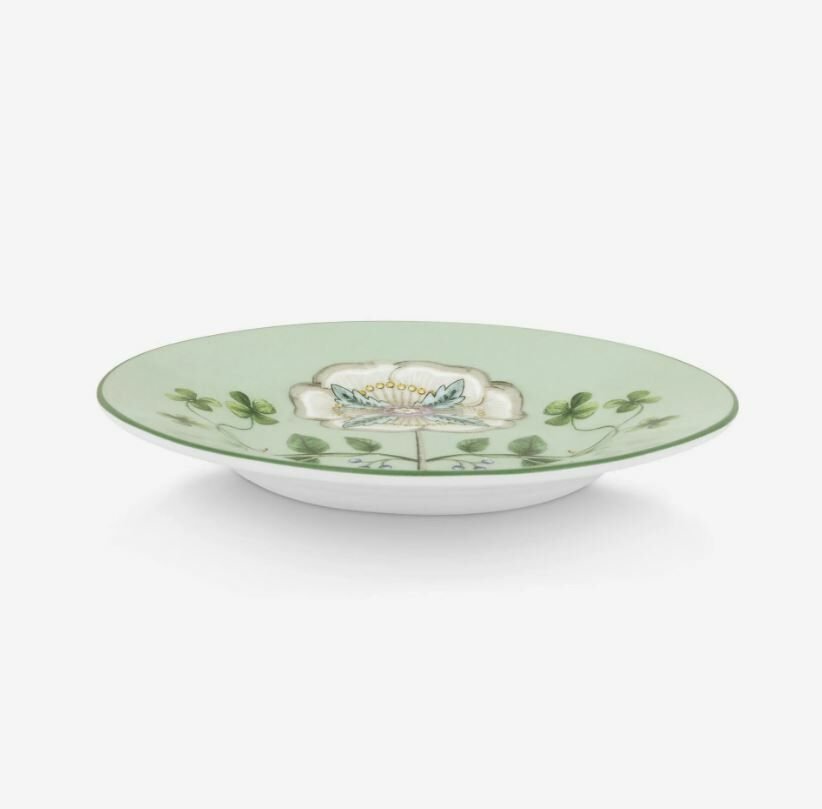 Yeşil Porselen Petit Four Tabağı 12 Cm Lily & Lotus Collection by Pip Studio