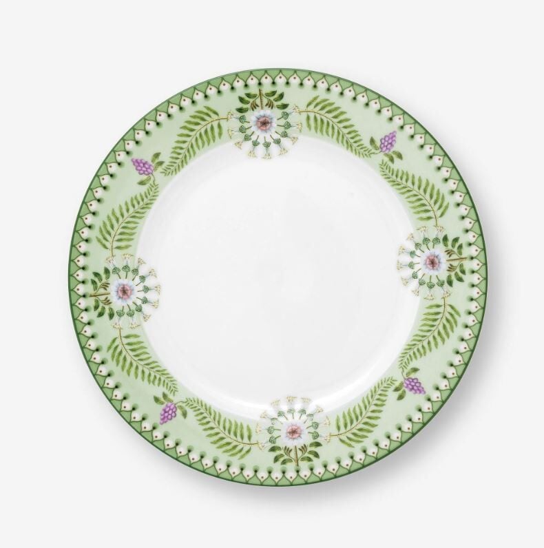 Yeşil Porselen Kahvaltı Tabağı 23 Cm Lily & Lotus Collection by Pip Studio