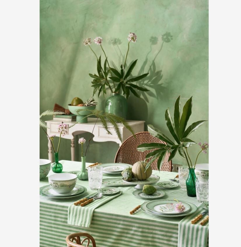 Yeşil Porselen Kahvaltı Tabağı 23 Cm Lily & Lotus Collection by Pip Studio