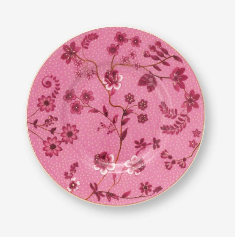 pembe Porselen Petit Four Tabağı 12 Cm Jolie Collection by Pip Studio