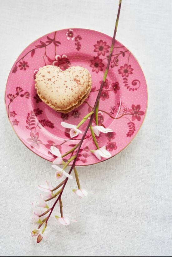 pembe Porselen Petit Four Tabağı 12 Cm Jolie Collection by Pip Studio