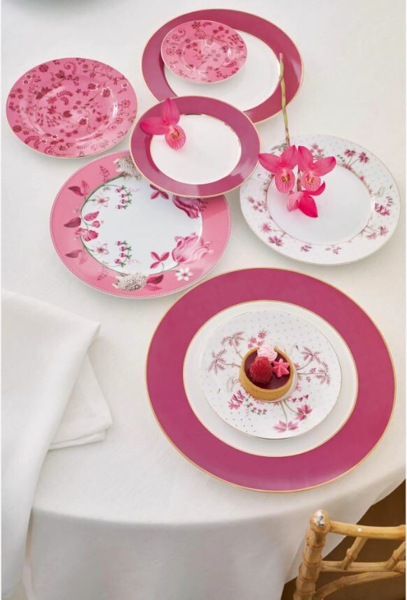 pembe Porselen Petit Four Tabağı 12 Cm Jolie Collection by Pip Studio