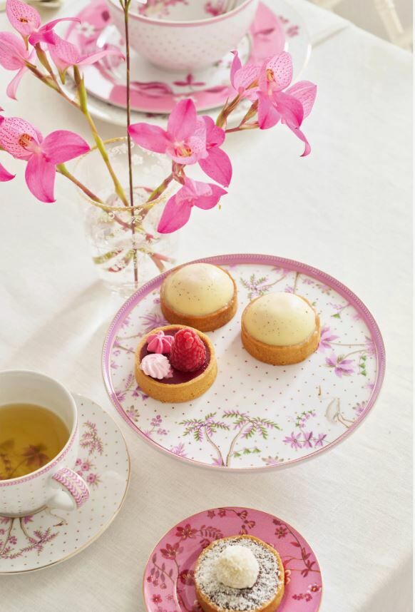 pembe Porselen Petit Four Tabağı 12 Cm Jolie Collection by Pip Studio