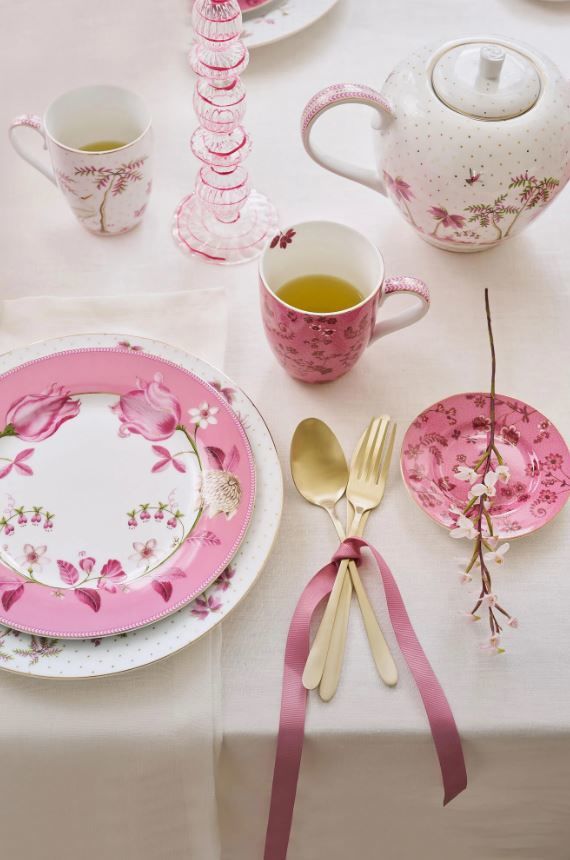 pembe Porselen Petit Four Tabağı 12 Cm Jolie Collection by Pip Studio