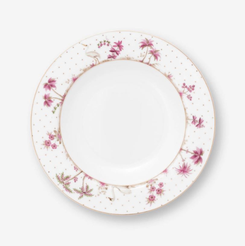 Beyaz Porselen Çukur Tabak 21,5 Cm Jolie Collection by Pip Studio