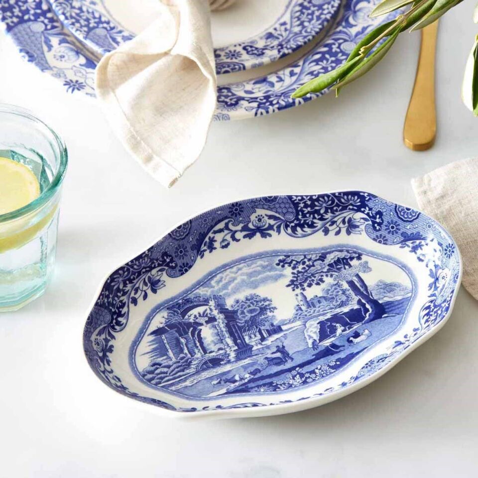 BLUE ITALIAN OVAL SERVİS 22CM