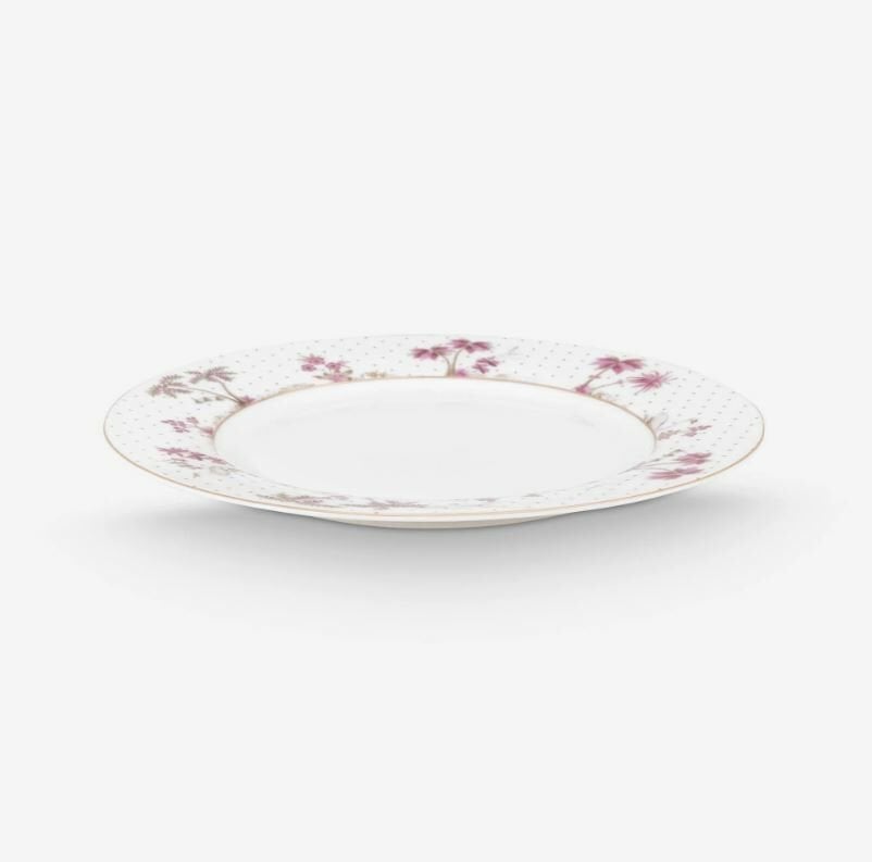 Beyaz Porselen Yemek Tabağı 26,5 Cm Jolie Collection by Pip Studio