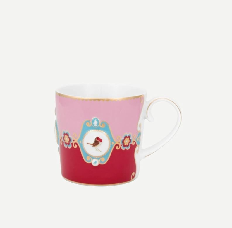 Kırmızı Pembe Porselen Kupa 150 Ml Love Birds Collection by Pip Studio