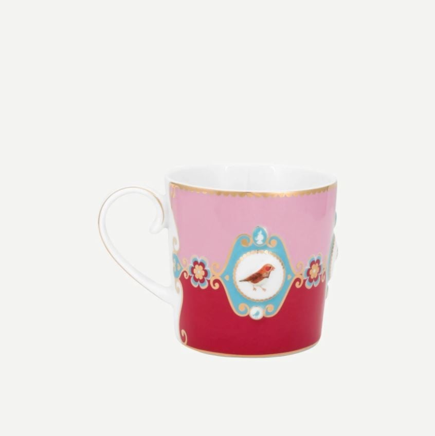 Kırmızı Pembe Porselen Kupa 150 Ml Love Birds Collection by Pip Studio
