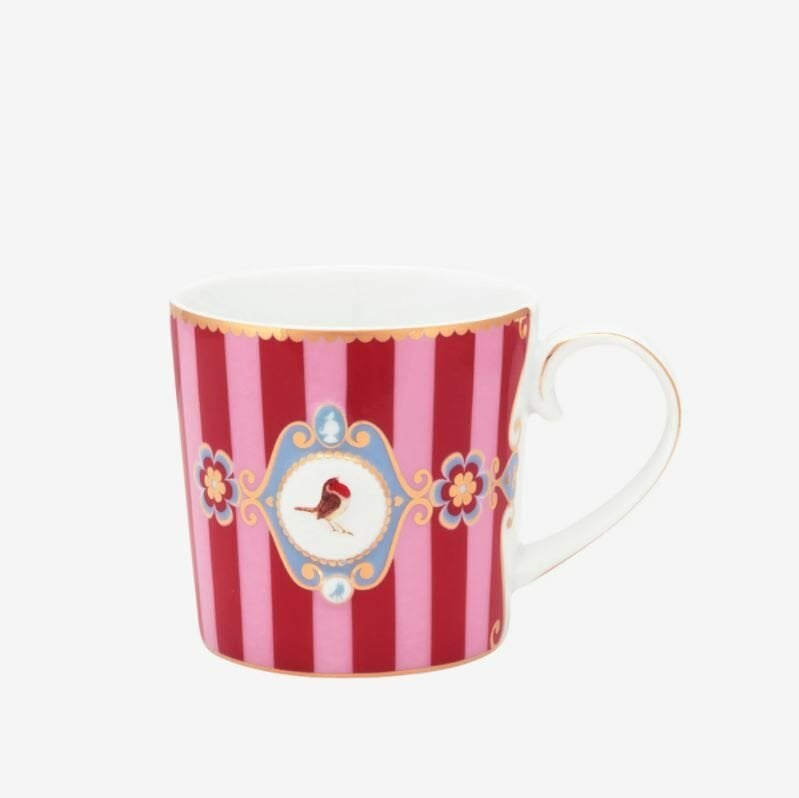 Kırmızı Pembe Porselen Kupa 150 Ml Love Birds Collection by Pip Studio