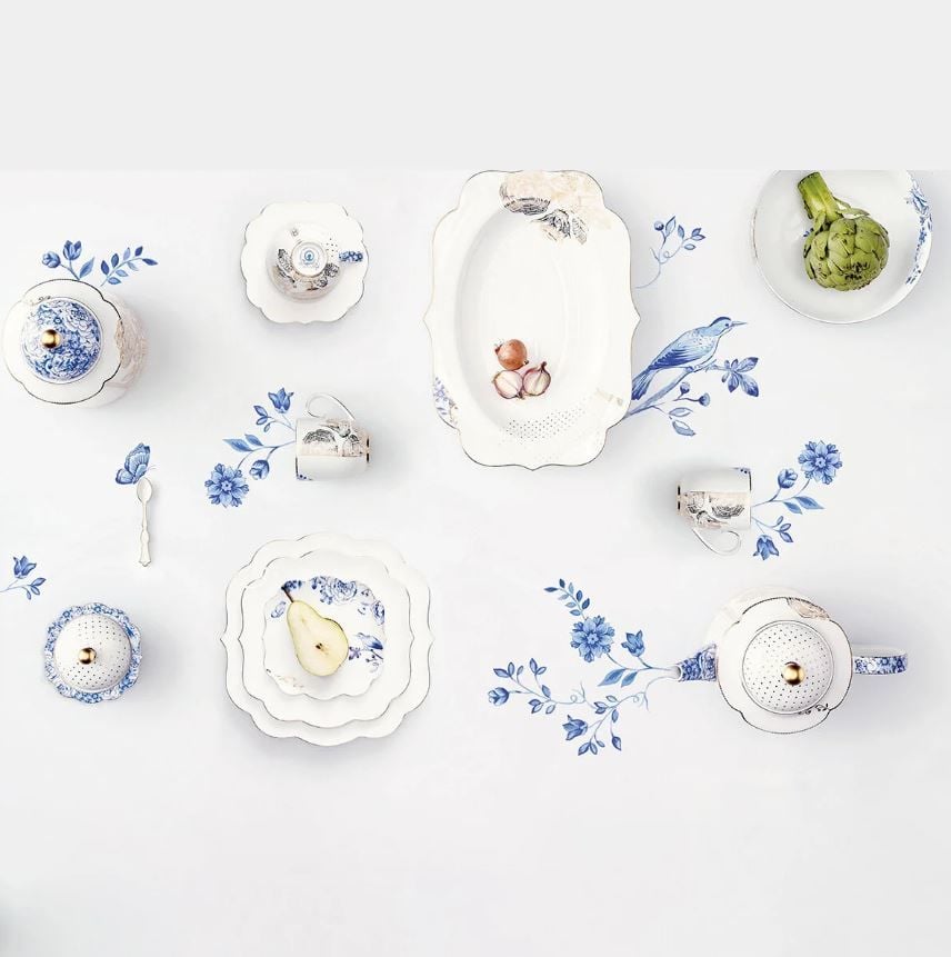 Mavi Beyaz Porselen Kupa 325 Ml Royal White Collection by Pip Studio