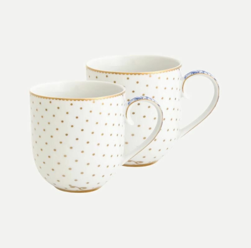 Beyaz Porselen Kupa Seti 200 Ml Royal White Collection by Pip Studio