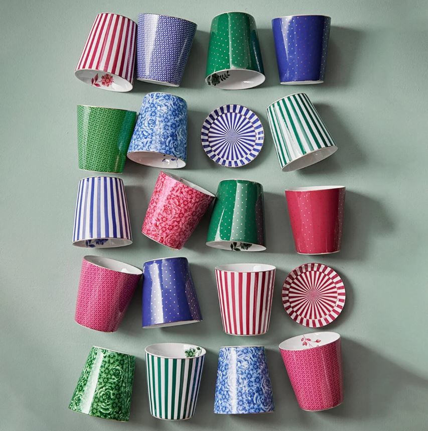 Mavi Porselen Latte Bardağı 230 Ml Royal Stripes Collection by Pip Studio