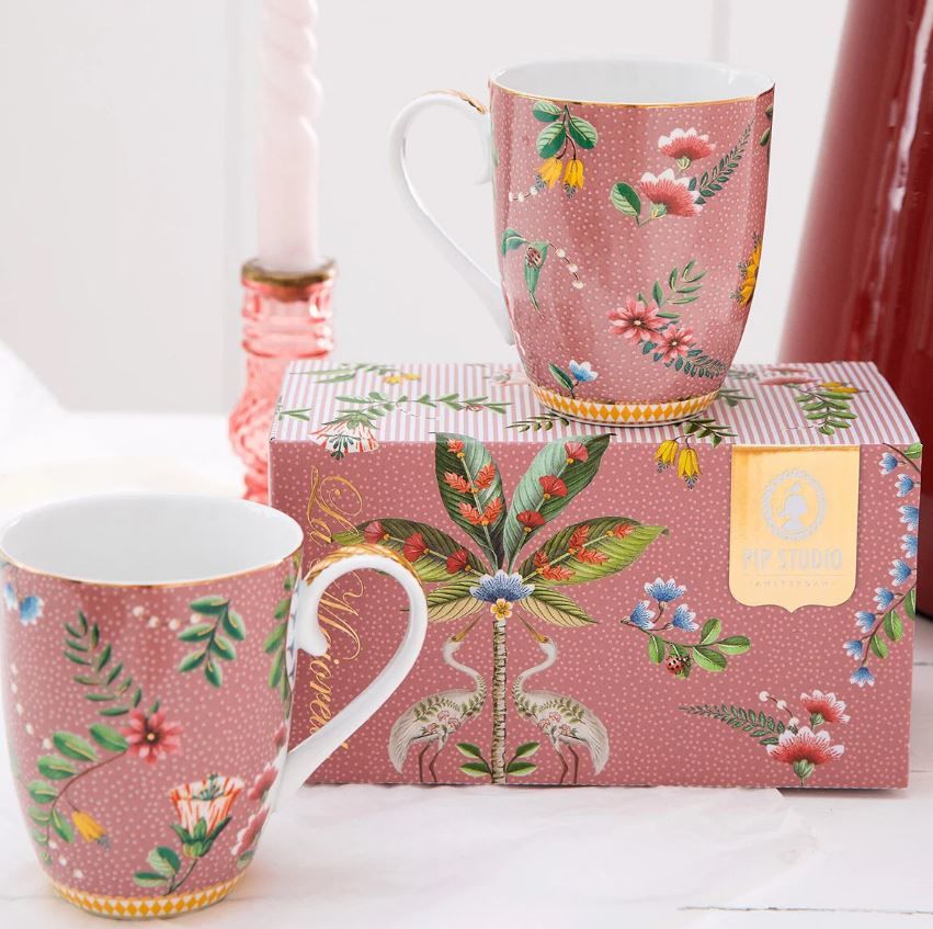 Pembe Porselen Kupa Seti 350 Ml La Majorelle Collection by Pip Studio
