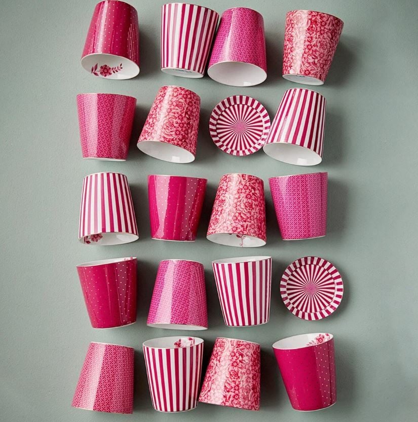 Pembe Porselen Latte Bardağı 230 Ml Royal Stripes Collection by Pip Studio