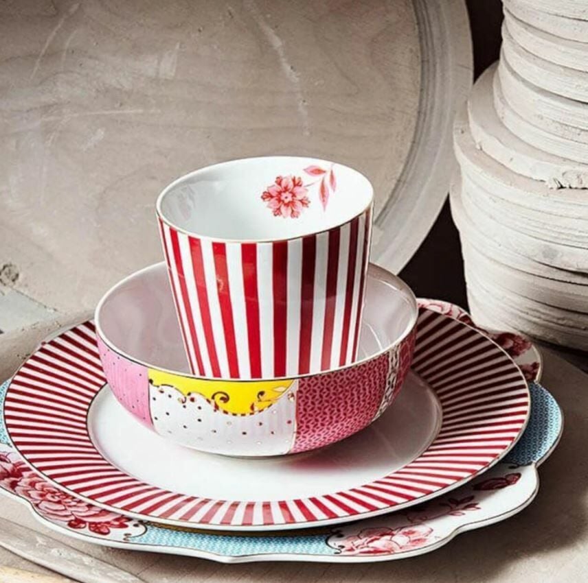 Pembe Porselen Latte Bardağı 230 Ml Royal Stripes Collection by Pip Studio