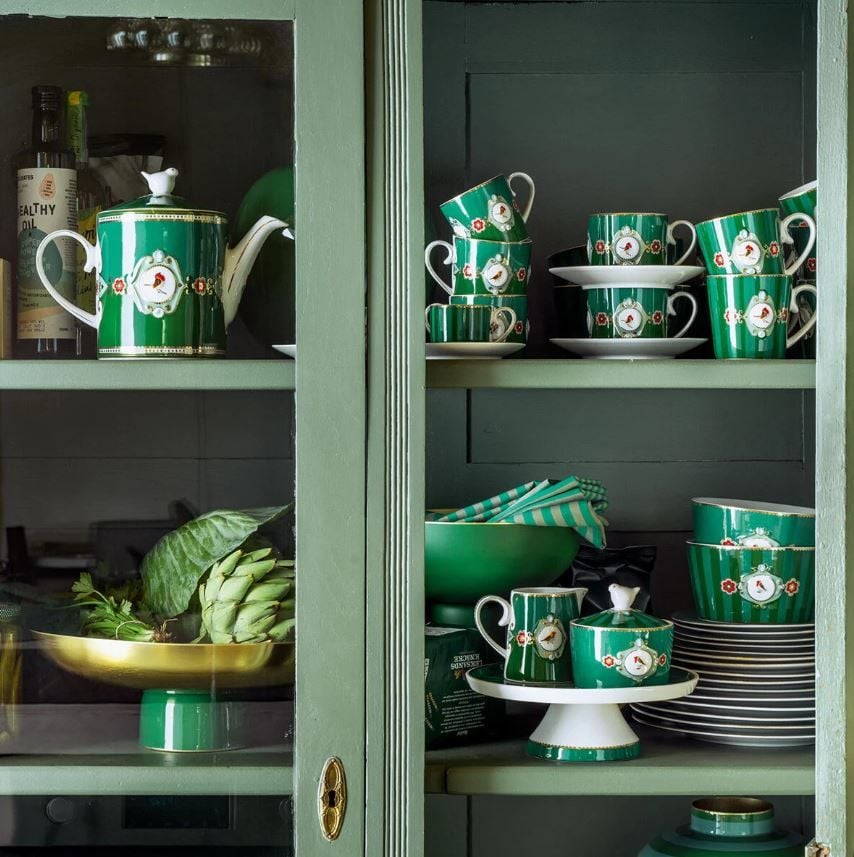 Yeşil Porselen Kupa 150 Ml Love Birds Collection by Pip Studio