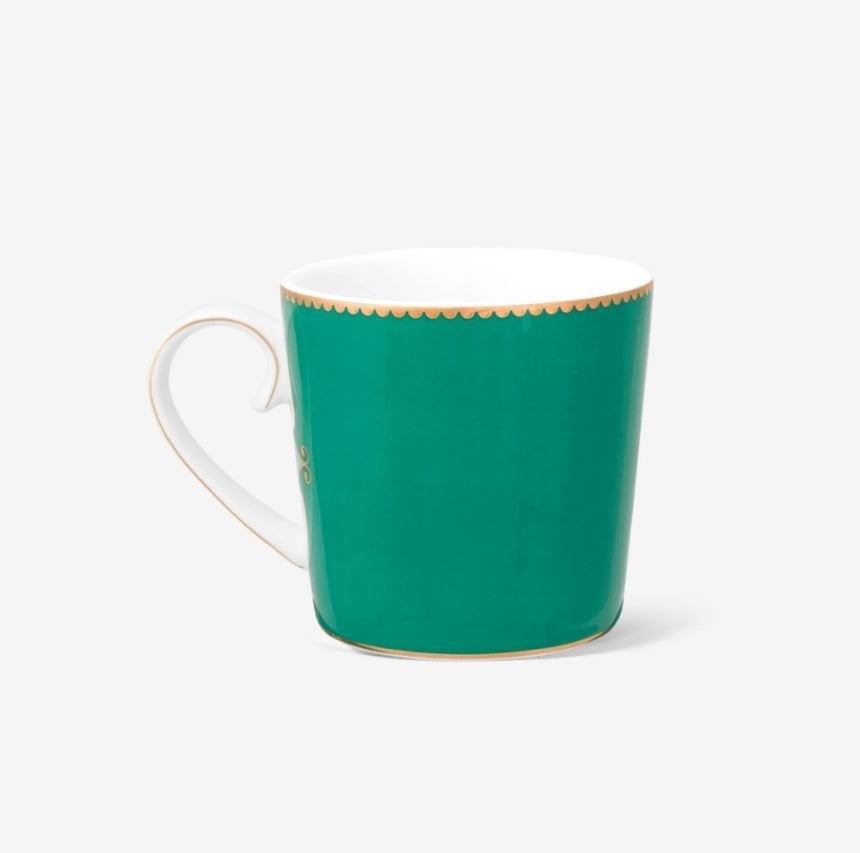 Yeşil Porselen Kupa 150 Ml Love Birds Collection by Pip Studio