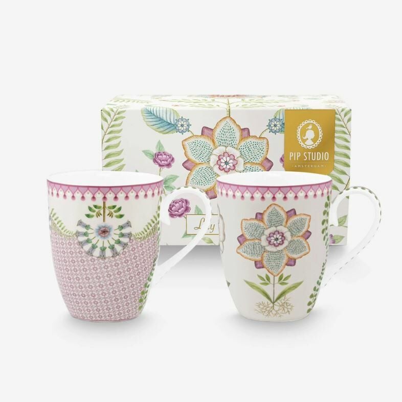 Mor Porselen Kupa Seti 350 Ml Lily & Lotus Collection by Pip Studio