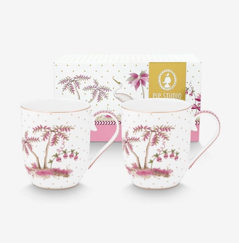 Beyaz Porselen Kupa Seti 145 Ml Jolie Collection by Pip Studio