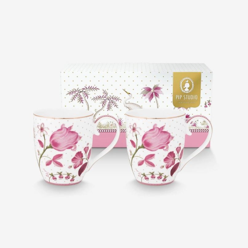 Beyaz Porselen Kupa Seti 450 Ml Jolie Collection by Pip Studio