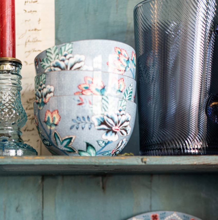 Mavi Porselen Kase 12 Cm Flower Festival Collection by Pip Studio