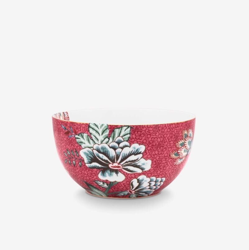 Kırmızı Porselen Kase 15 Cm Flower Festival Collection by Pip Studio