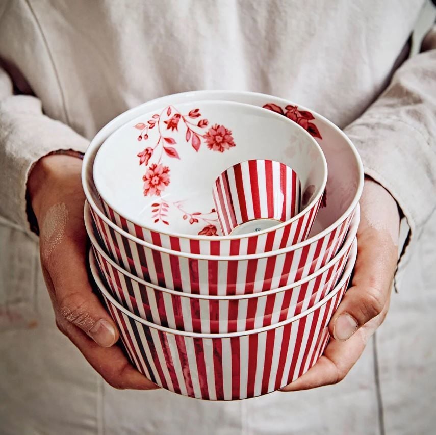 Pembe Porselen Kase 12 Cm Royal Stripes Collection by Pip Studio