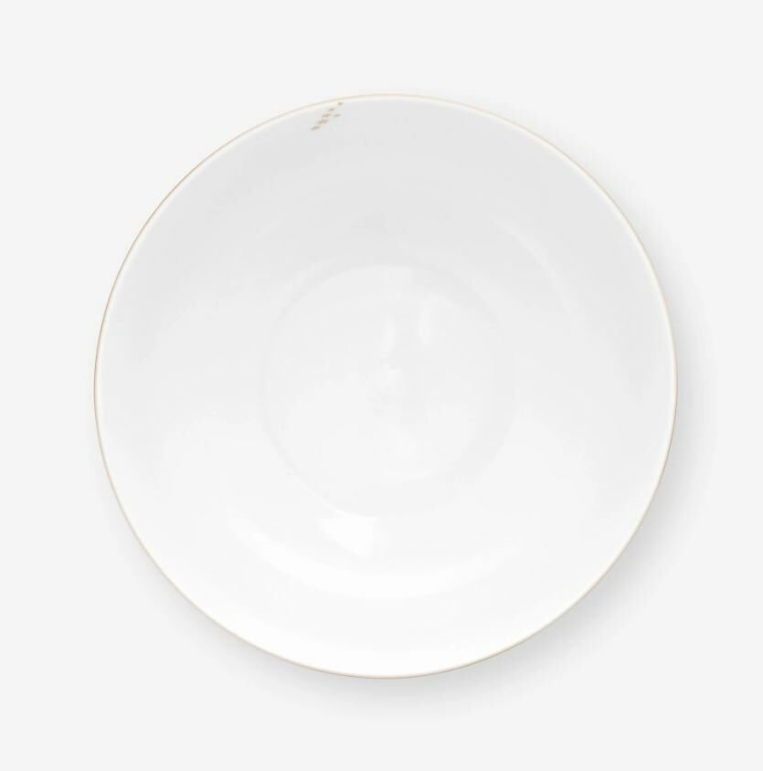 Beyaz Porselen Servis Kasesi 23 Cm Royal Gold White Collection by Pip Studio