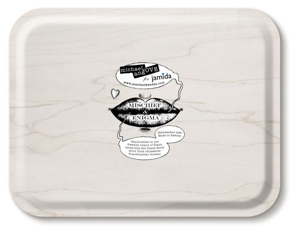 Fabulous Smile / red Tray 43x33cm