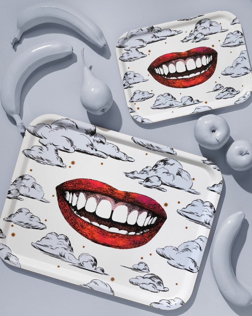 Fabulous Smile / White Tray 43x33cm