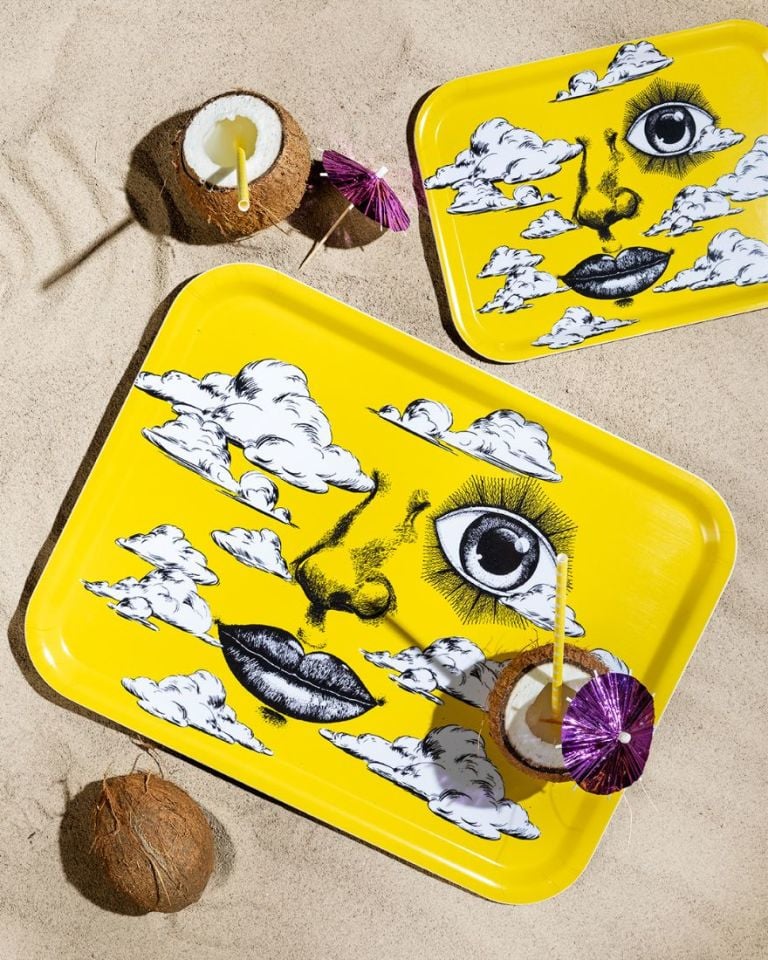 Enigmatic Sun / yellow Tray 43x33cm
