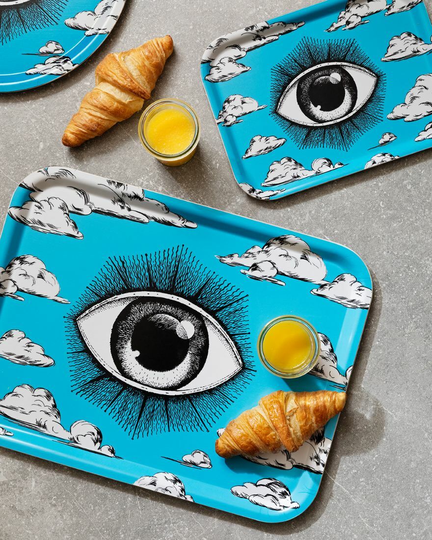 Eye of the Beholder / blue Tray 43x33cm