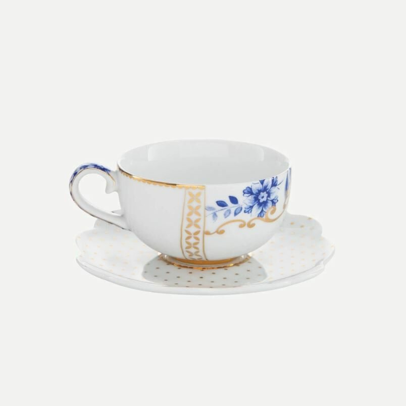 Mavi Beyaz Porselen Kahve Fincanı 125 Ml Royal White Collection by Pip Studio